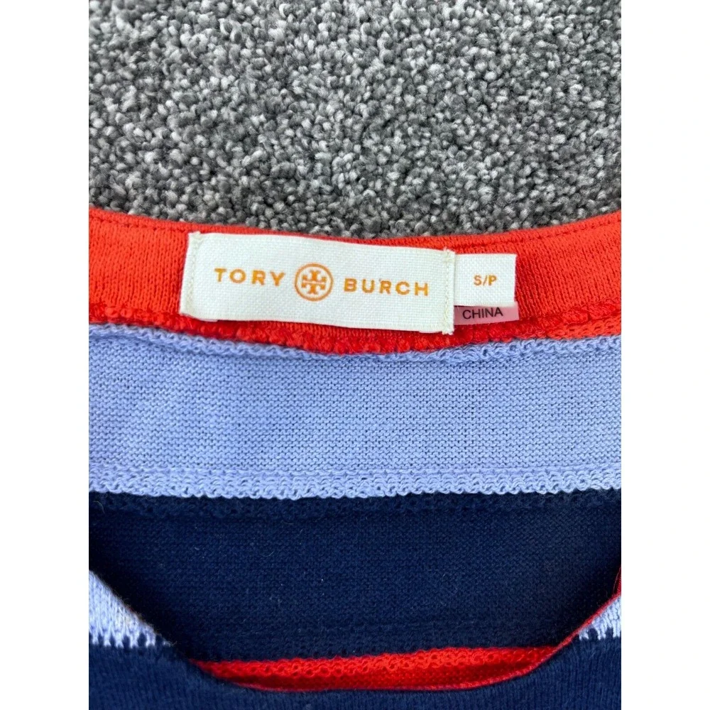 TORY BURCH Dress sz S‎ Ariana Fringed Striped cocktail party casual tank